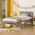 Twin Size Wood Platform Bed with Headboard R343118