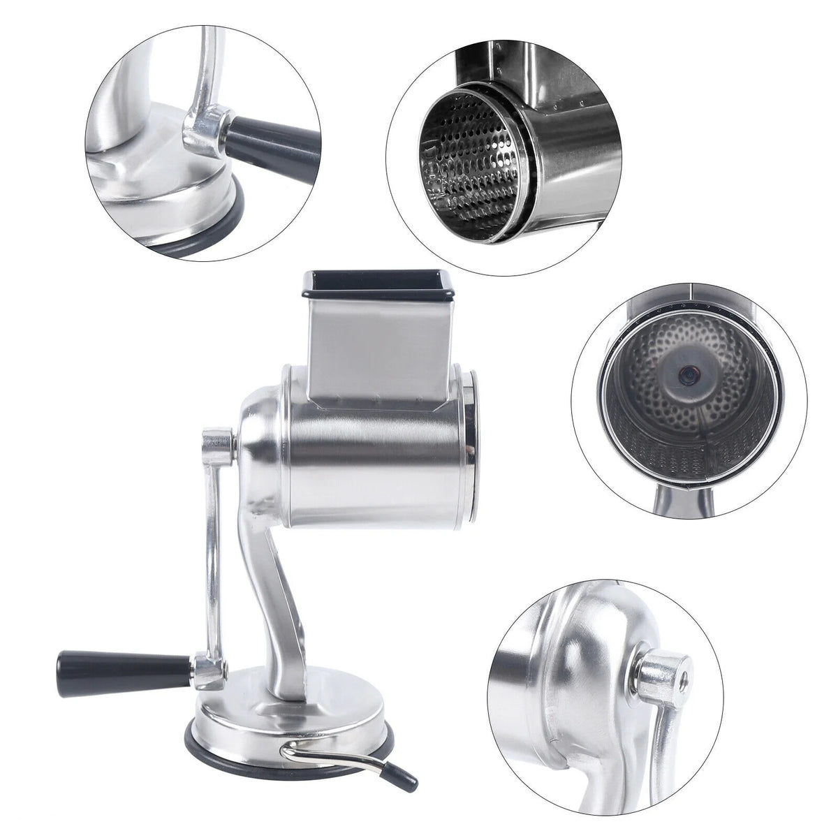 Stainless Steel Rotary Drum Grater with 5 Blades V69592
