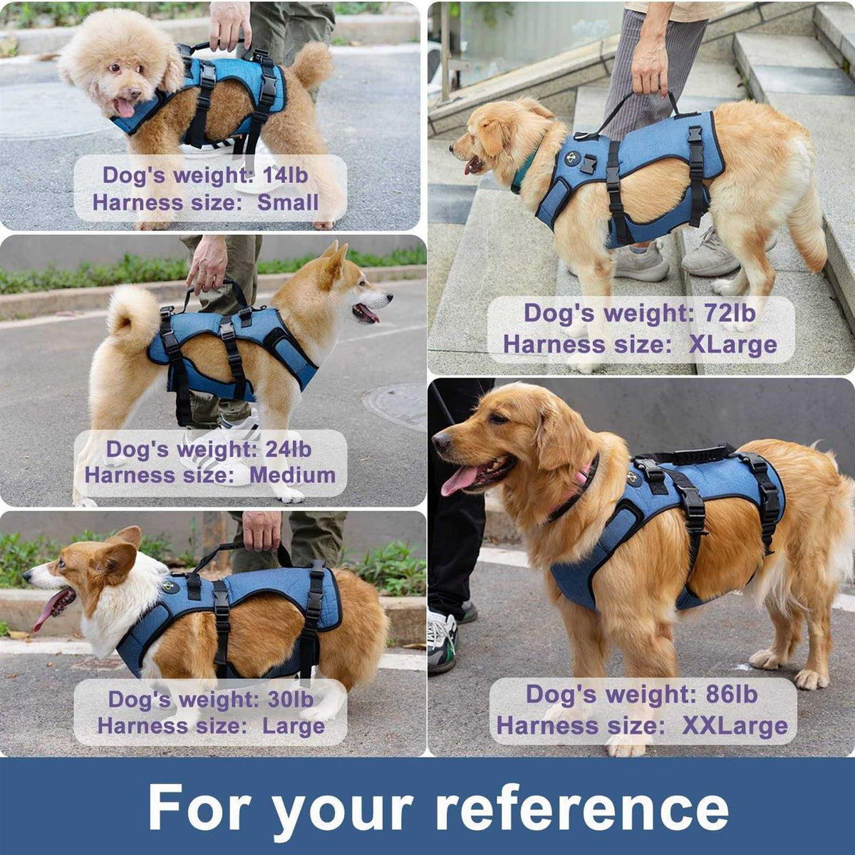 Dog Lift Harness Support Sling Pet Vest Adjustable Breathable Straps U8068