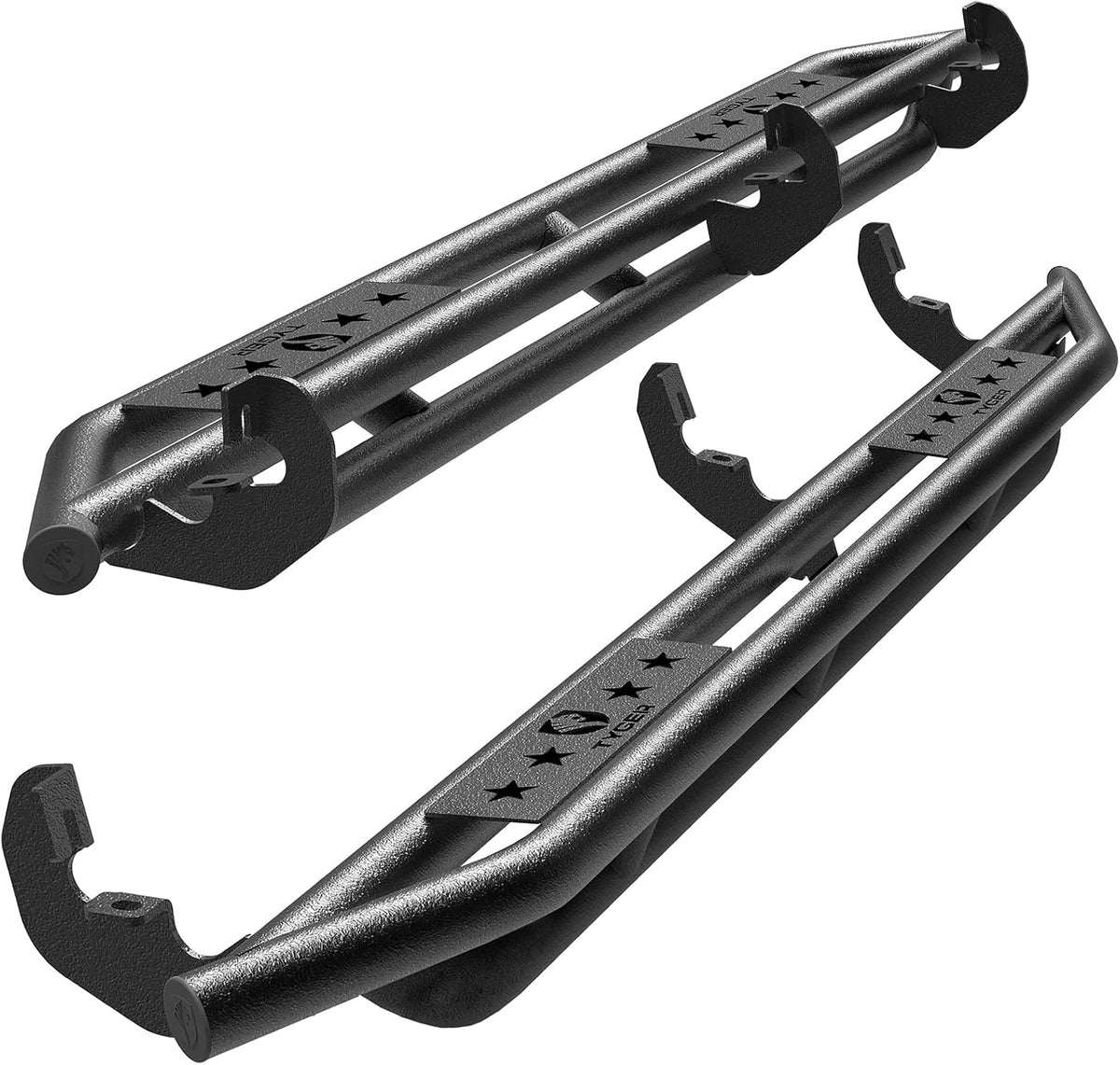 Textured Black Side Step Rails for Crew Cab N217933