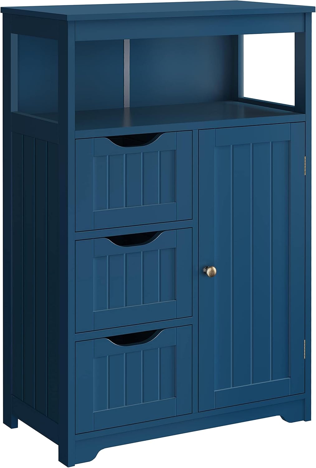 Navy Blue Wooden Storage Cabinet Y181144