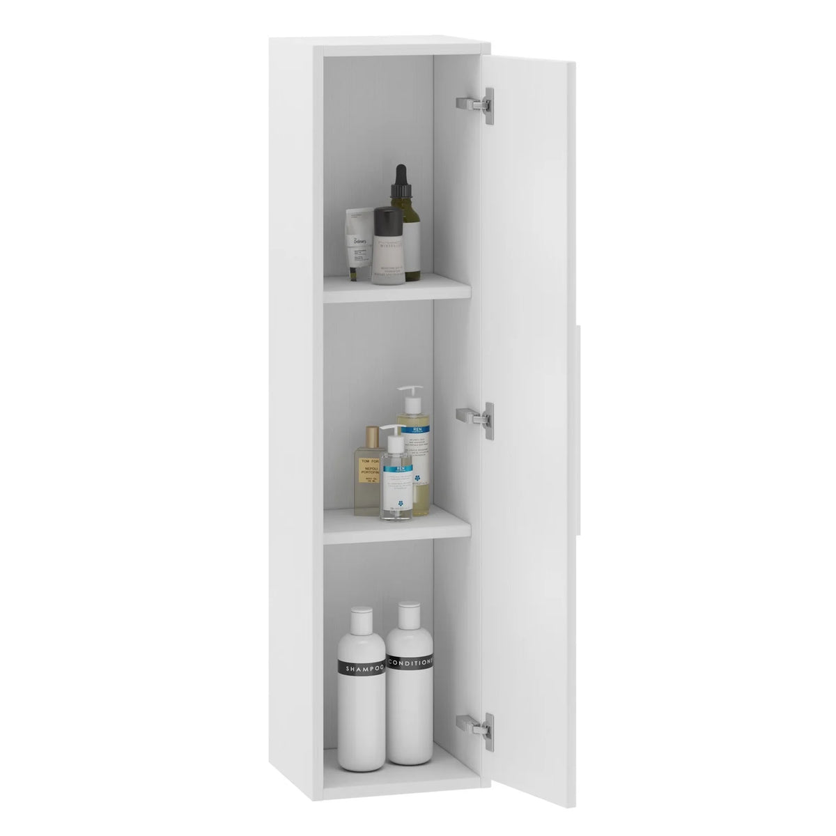 White oak Wood Column Cabinet Y156