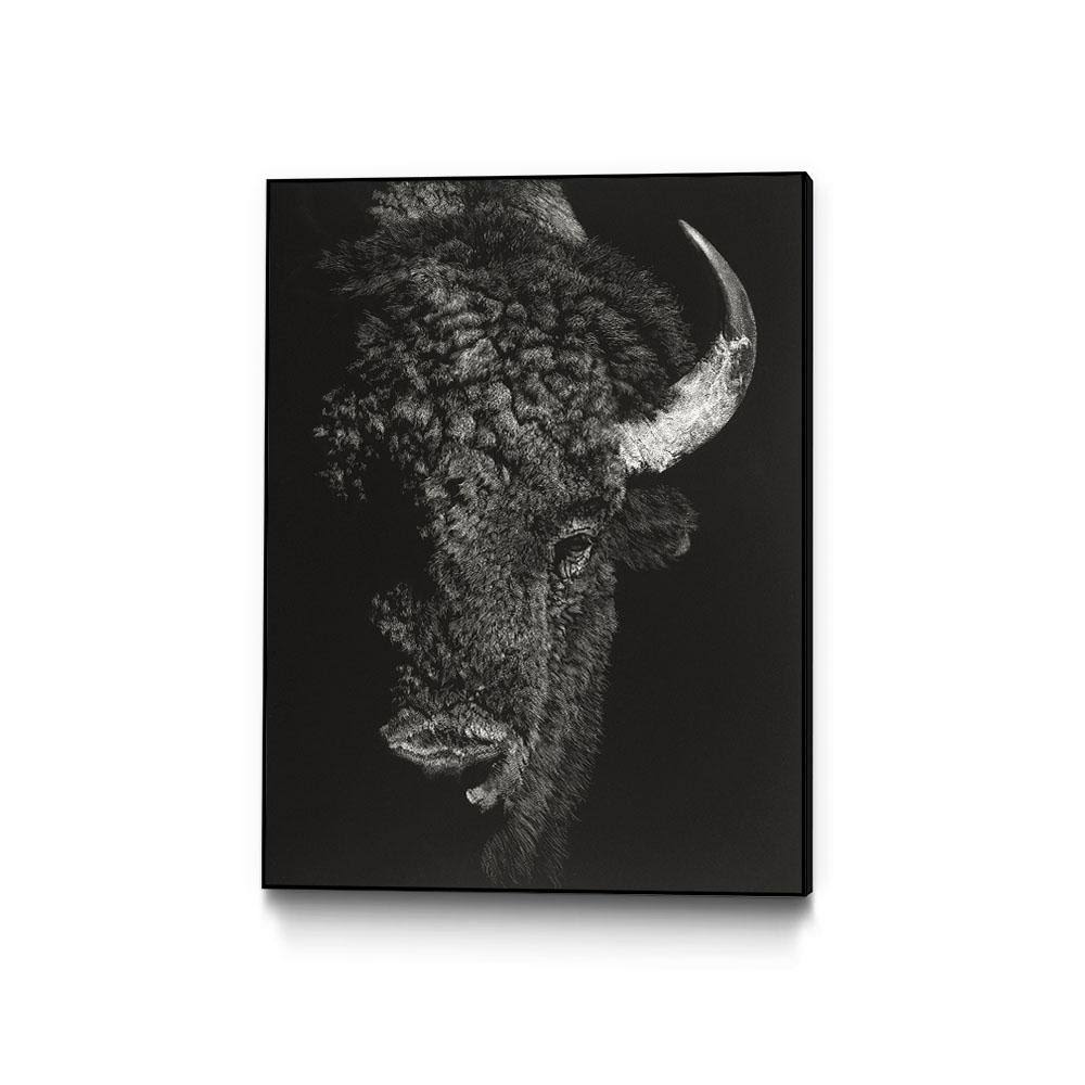 Tan Framed Canvas Art Block P1738