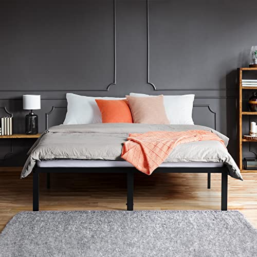 18 Inch Tall Heavy Duty Steel Slat Bed Frame Full Black G870334