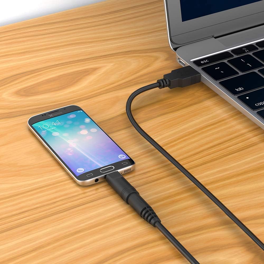 5V DC Power Cable USB to DC 5.5x2.1mm Plug Charger Cord with 10 Connector Tips T2765