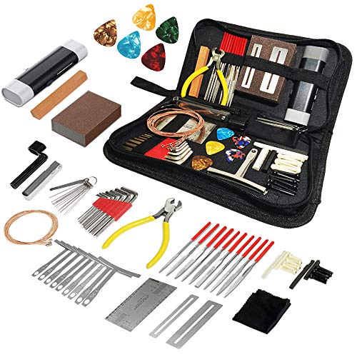 72 PCS Guitar Repairing Maintenance Tool Kit with Strings Picks F52916