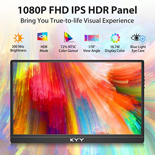 15.6'' FHD 1080P Portable Monitor with Smart Cover Bag J29770