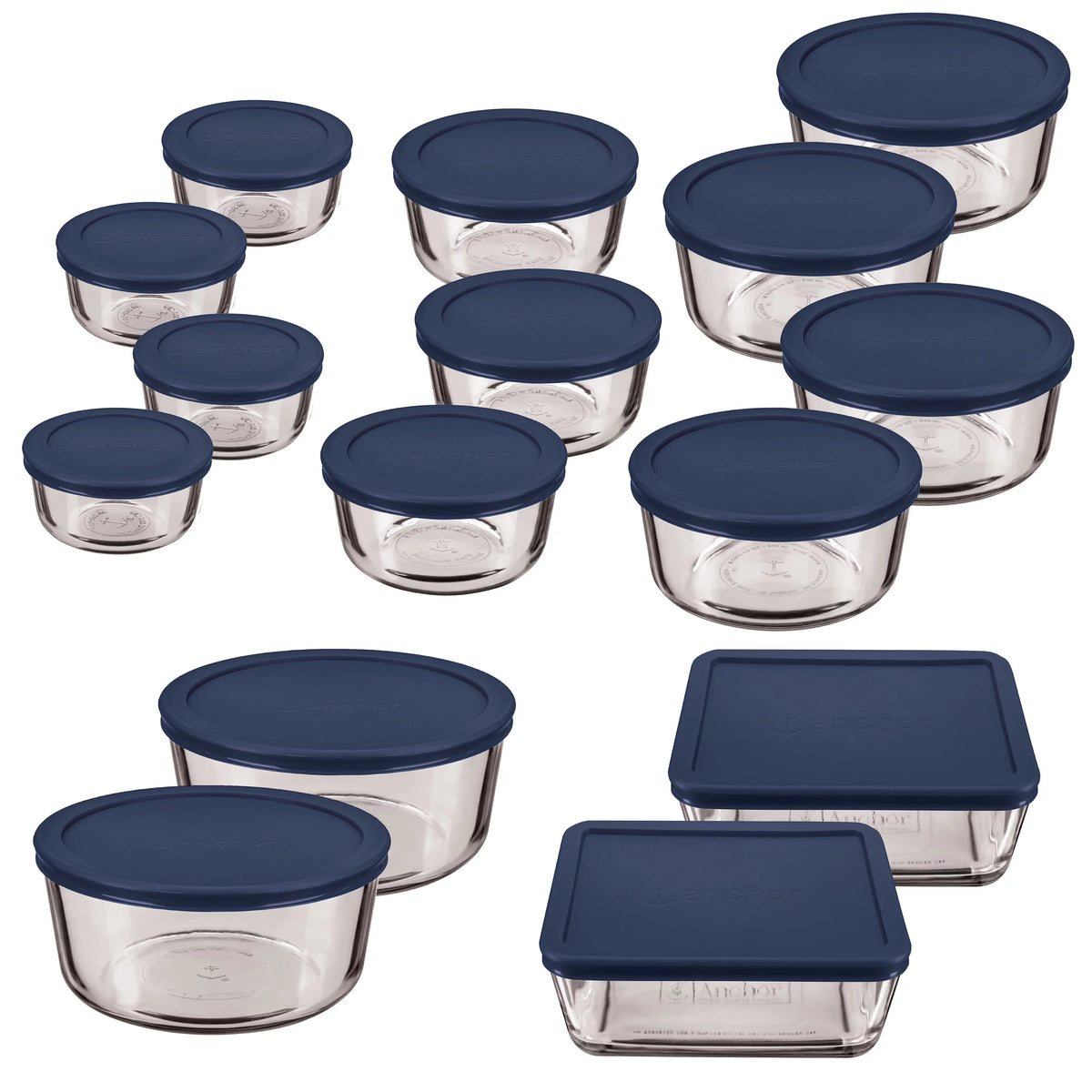 30 Piece Glass Food Storage Containers with Lids P773