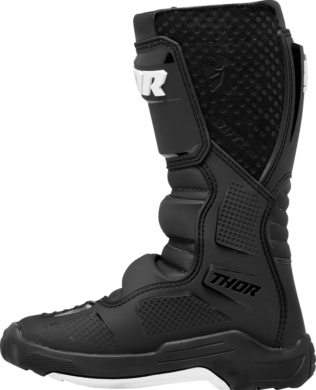 Black/White Youth Motocross Offroad Riding Boots U644