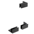 Frameless Fixed Glass Shower Panel Matte Black W77012
