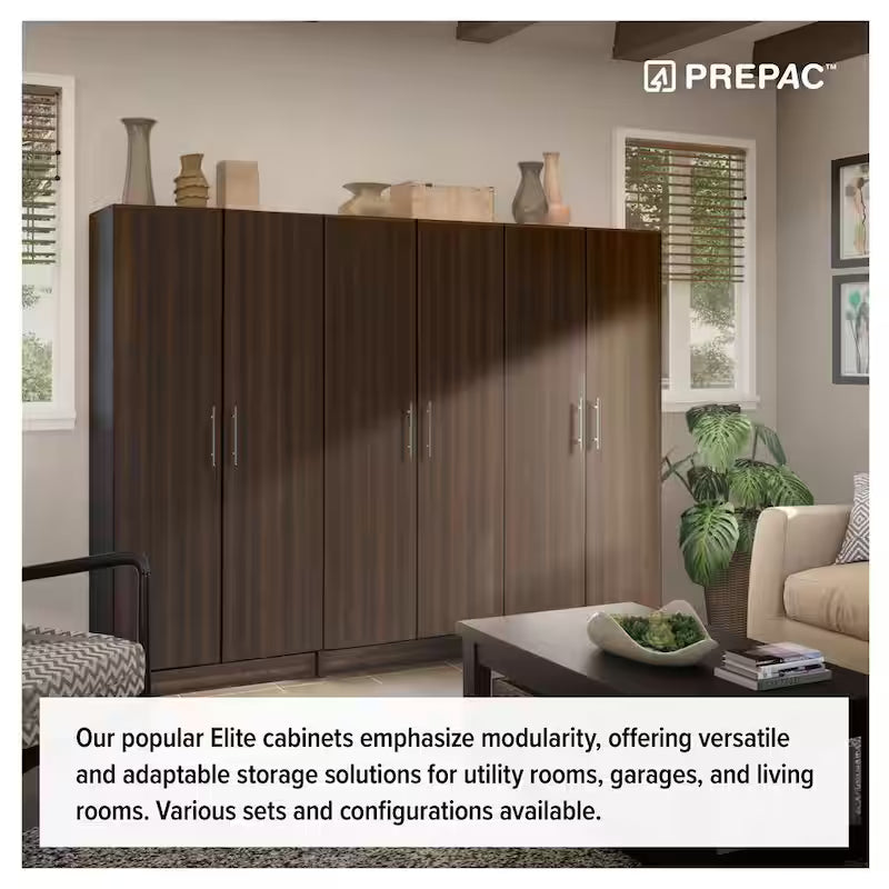 Wood Freestanding Garage Cabinet in Espresso R190