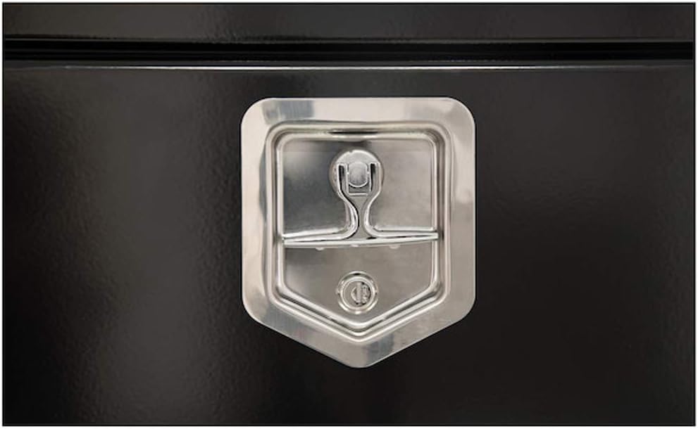 Black Steel Underbody Truck Box with T-Handle Latch I36069
