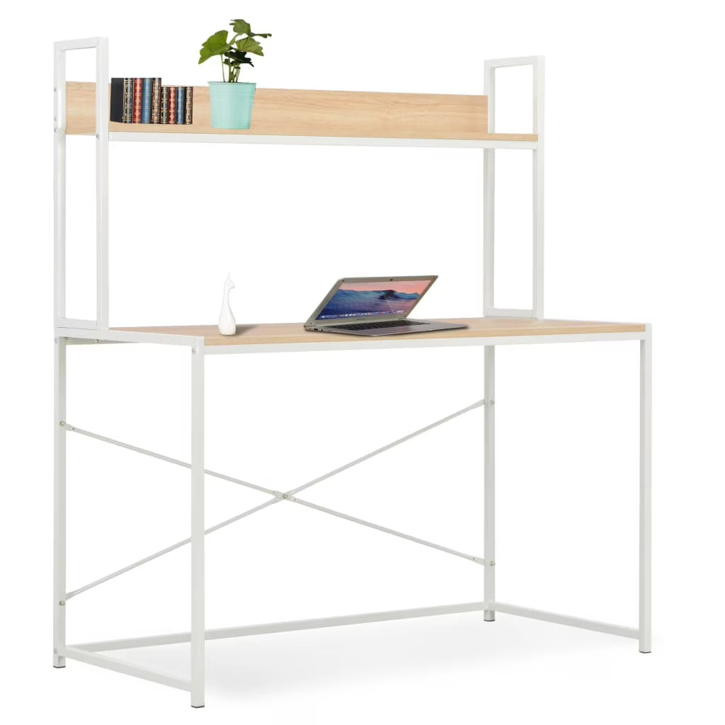 White and Oak Computer Desk K36911