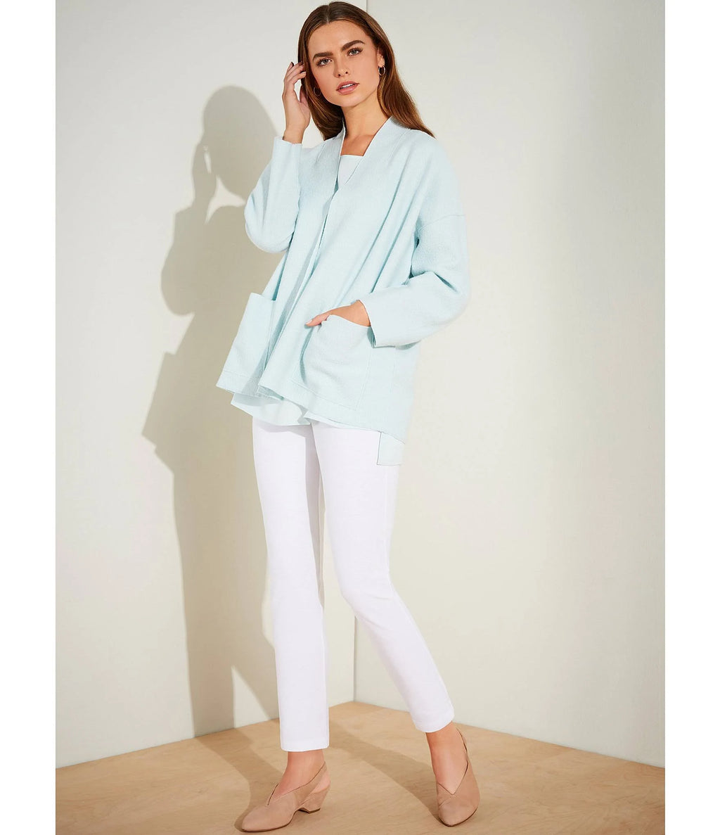 White Stretch Crepe Slim Ankle Pant F1979