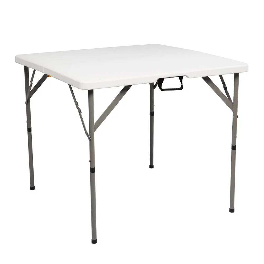 4 Ft White Round Folding Plastic Dining Table V902