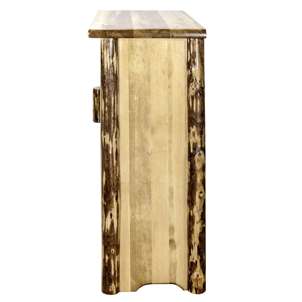 Accent Cabinet with Laser Engraved Wolf Design M159