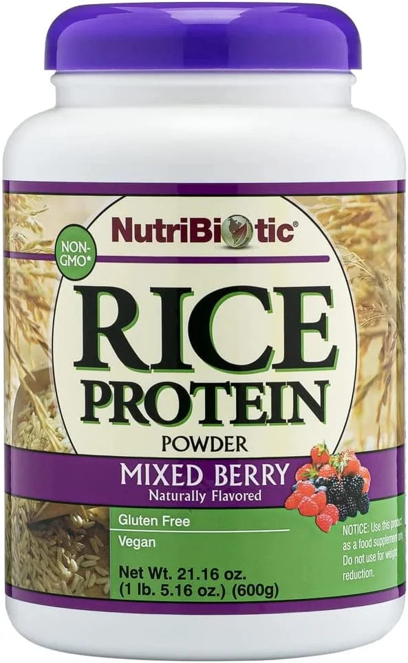 Rice Protein Powder Mixed Berry 1.31 lbs Pack of 4 W605