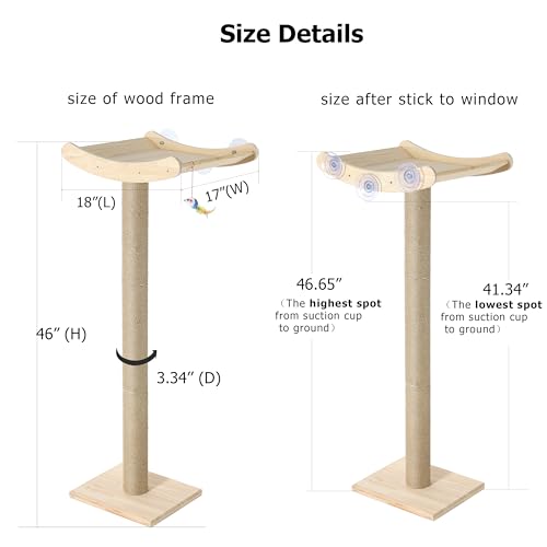 Cat Window Perch with Scratching Posts and Hammock Z205685