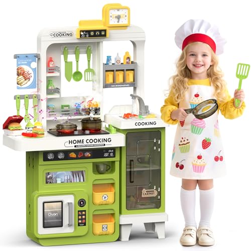 68 PCS Toddler Kitchen Playset with Light & Sound V921