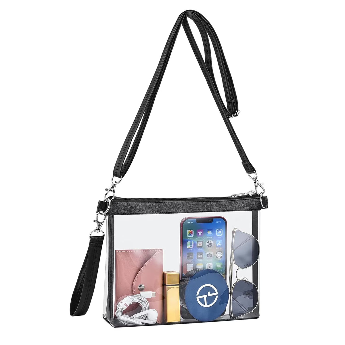 Clear PVC Crossbody Bag F557