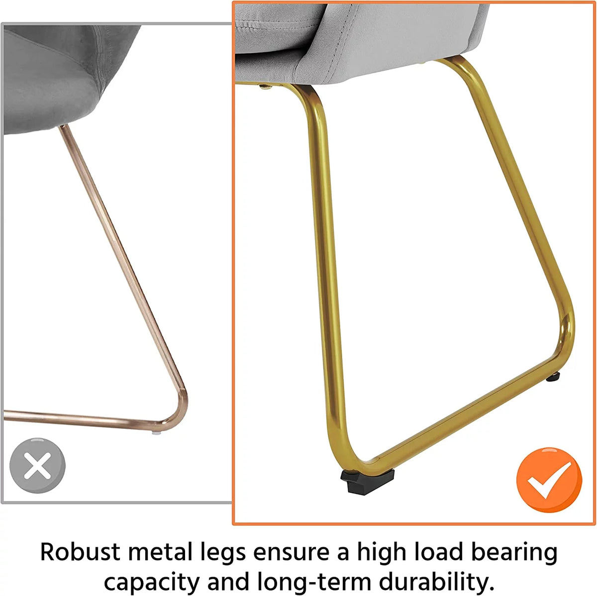 Velvet Armchair with Golden Metal Legs I565062
