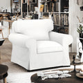 White Armchair Slip Cover Q224365