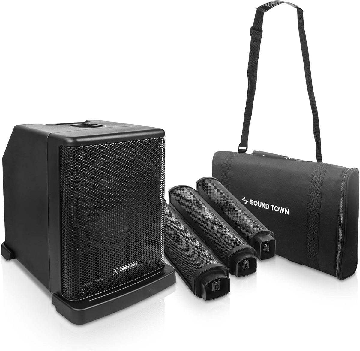 Portable Line Array Column PA/DJ System with 12 Powered Subwoofer R3506