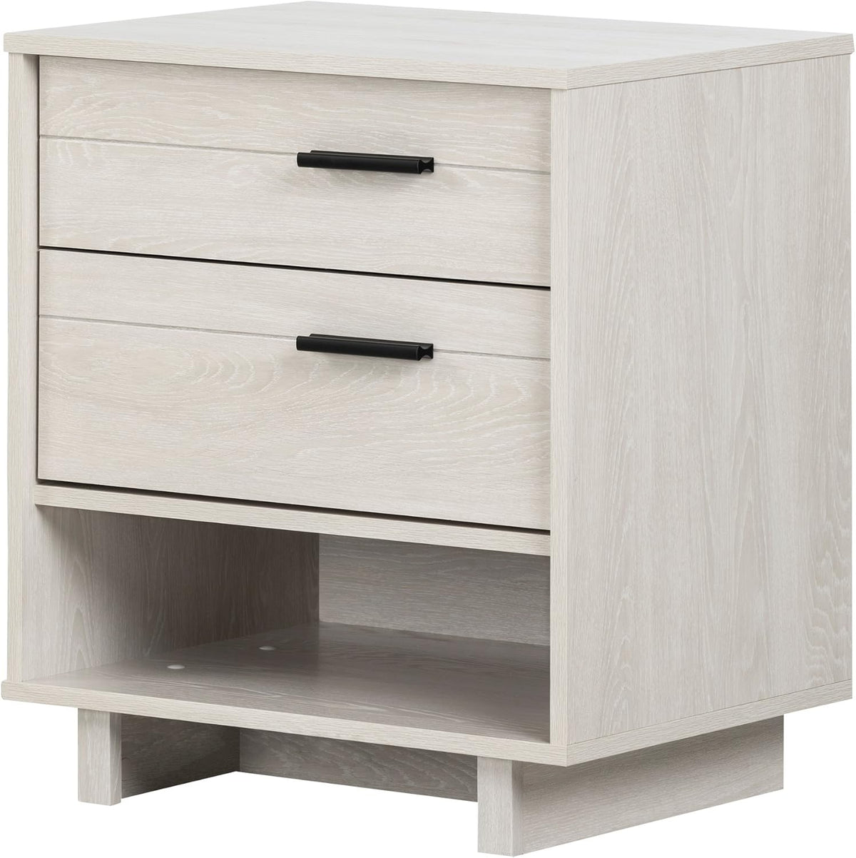 Gray Oak Nightstand with Cord Catcher Z6688