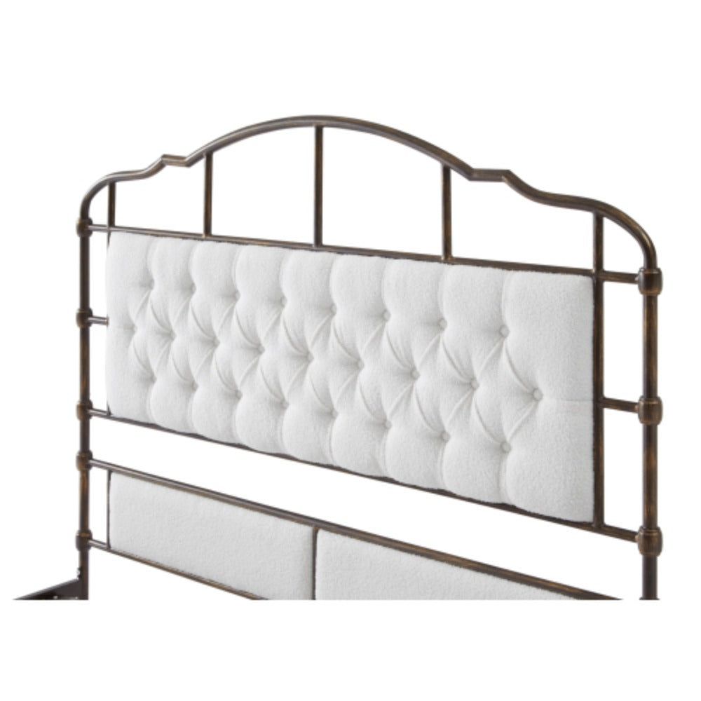 Queen Size Metal Bed Frame with Foam Head and Tail R774
