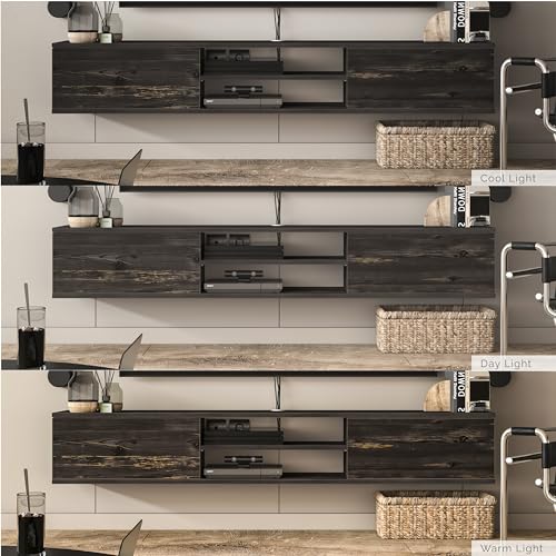 Black Oak Floating TV Stand A5682