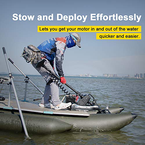 Black 12V 55LBS 48inch Bow Mount Trolling Motor with Remote Control C3999