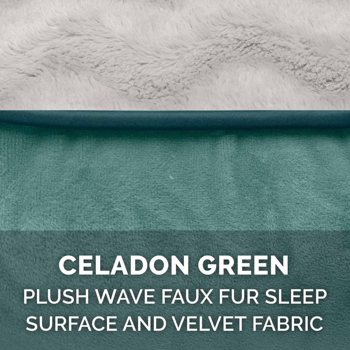 Celadon Green Velvet Sofa Dog Bed H2393