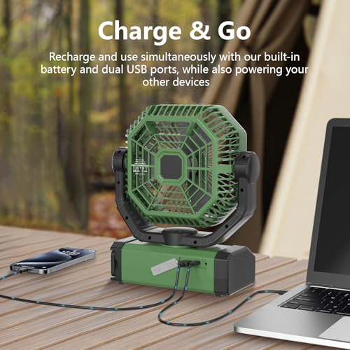 Portable Fan 24000mAh Battery Powered with Remote & LED O105