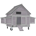 Portable Chicken Coop with Wheels and Nesting Box O544