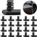 30 Pcs Black Nylon Oval Sling Rail End Caps C267