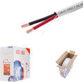 100ft 18AWG 2 Conductors CL2 Rated Speaker Cable Wire, Pull Box, Pack of 2 R78289