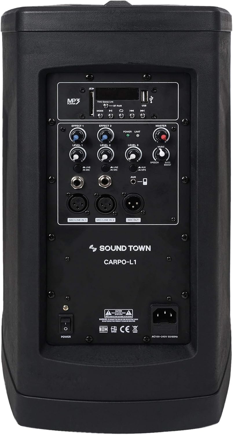 Portable Line Array Column PA/DJ System with 12 Powered Subwoofer R3506