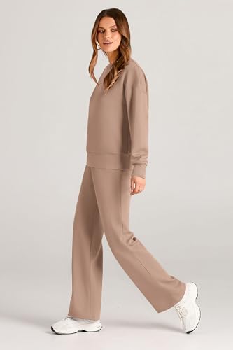 2 Piece Long Sleeve Pullover Tops And Long Pants Lounge Sets O563640