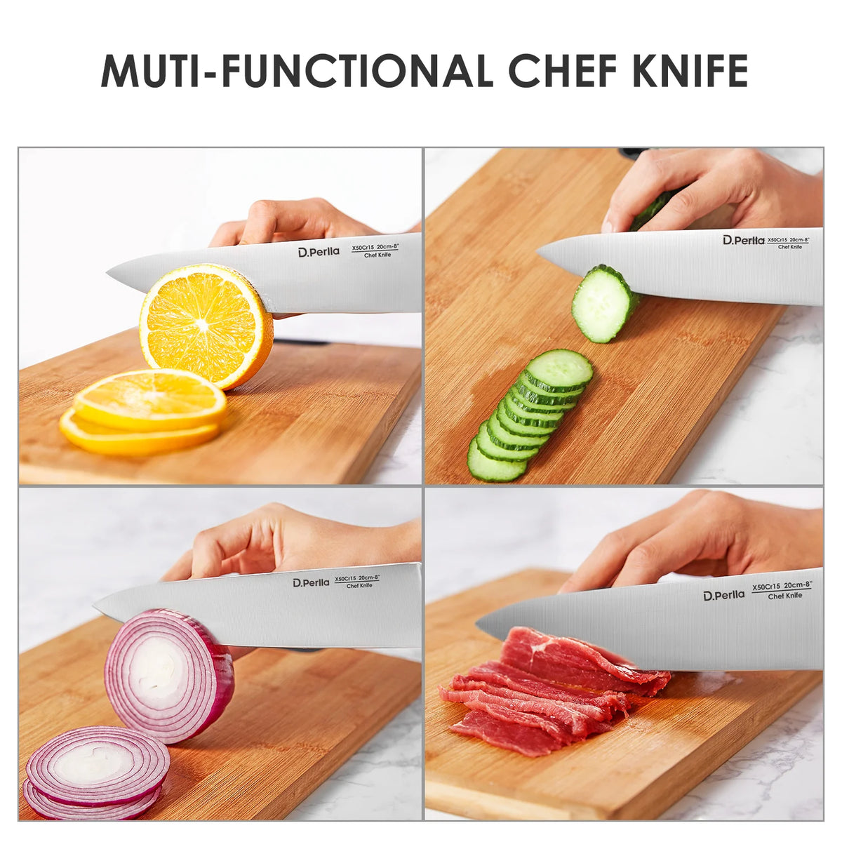 14 Piece High Carbon Stainless Steel Kitchen Knife Set with Acrylic Stand K40513