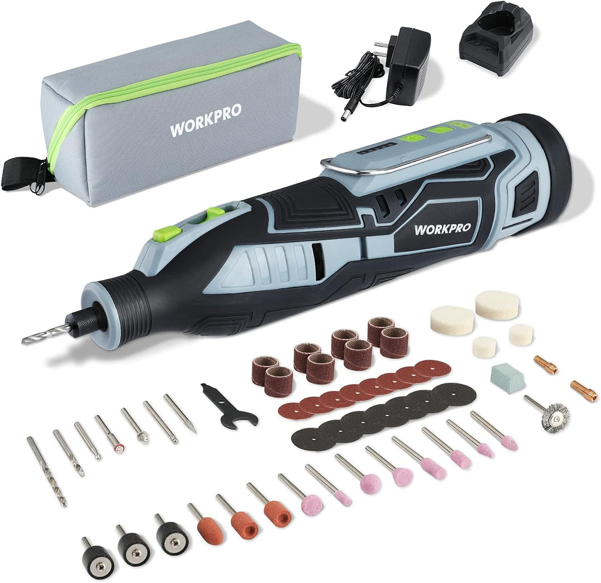 12V Cordless Rotary Tool Kit, 114 Accessories, Pack of 2 T9846