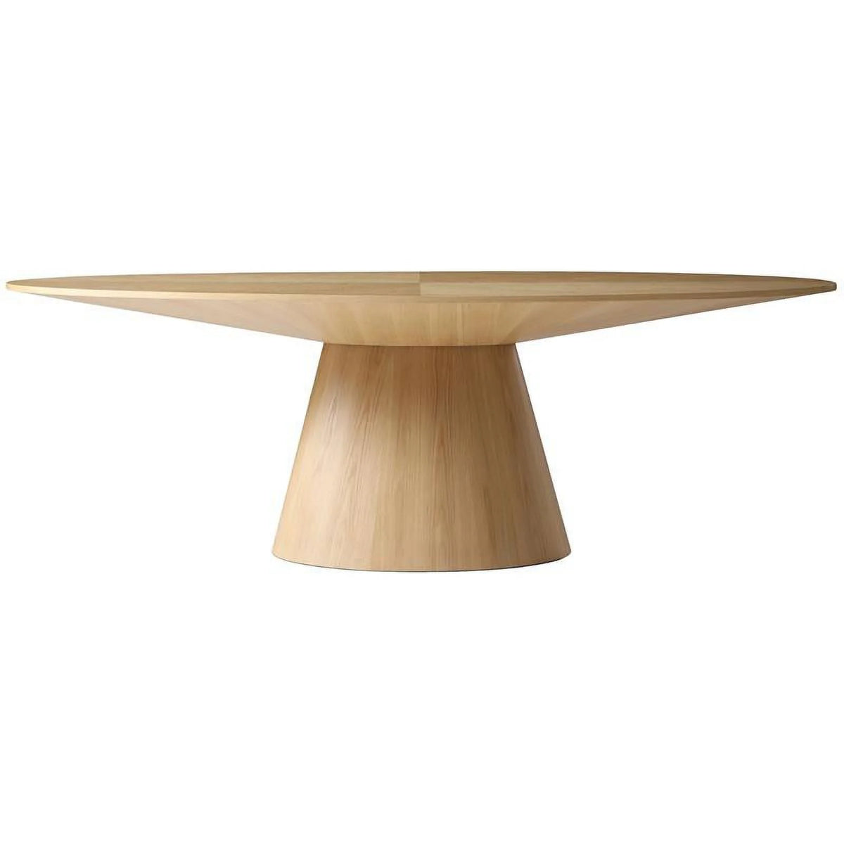 Oval Top Wood Veneer Dining Table in White Oak Z4167