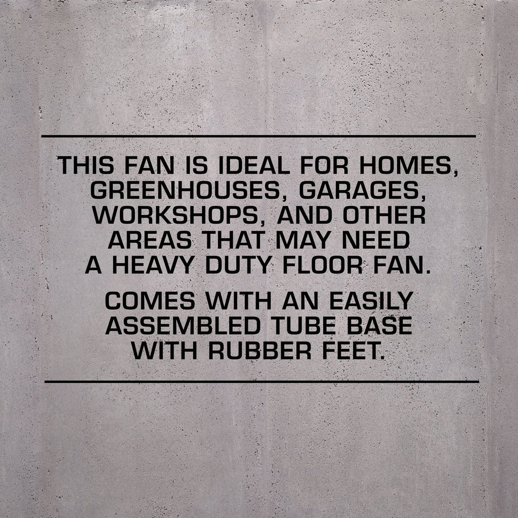 20 Inch High Velocity Metal Stand Fan, Black F155