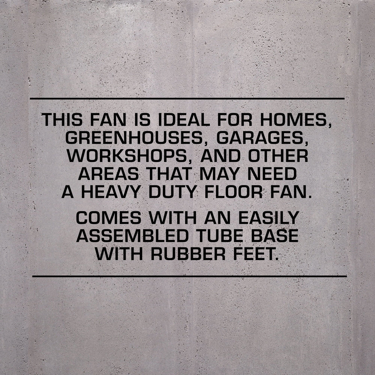 20 Inch High Velocity Metal Stand Fan, Black F155