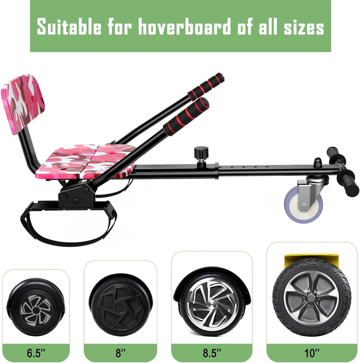 6.5 Two Wheel Self Balancing Scooter with Seat Attachment & LED Lights G749