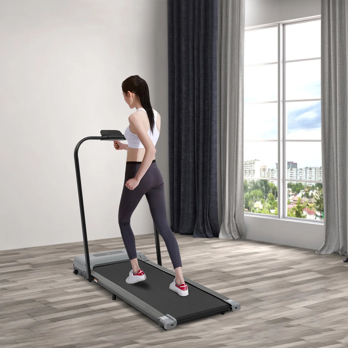2 in 1 LED Folding Treadmill K460617