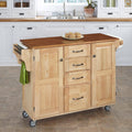 Natural Finish Oak Top Cart L36608