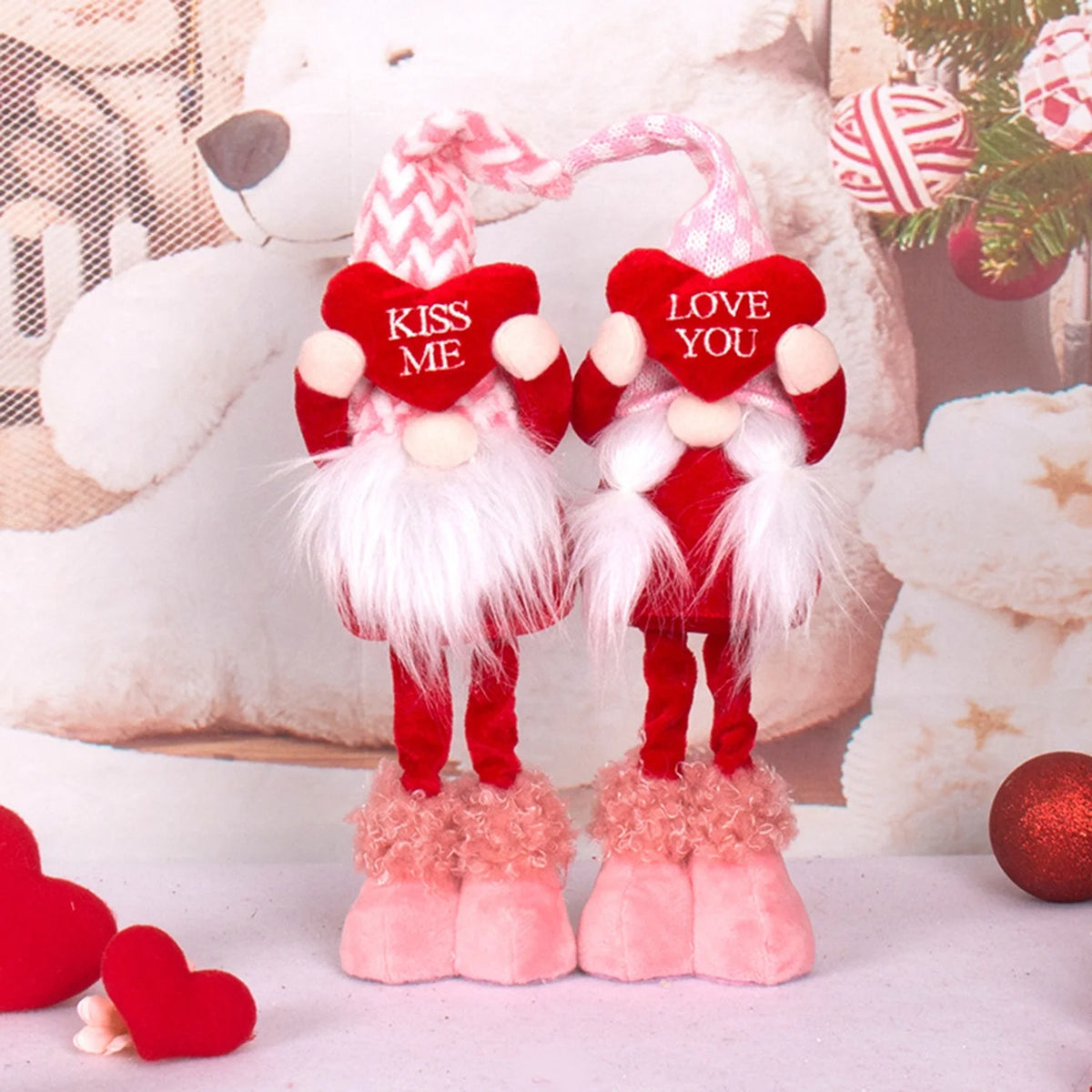 Valentine Gnomes Plush Decorations O832