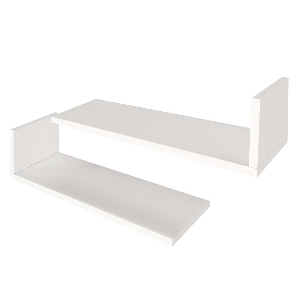 72 Inch White Wood TV Console with Storage 3 Piece Set V4808
