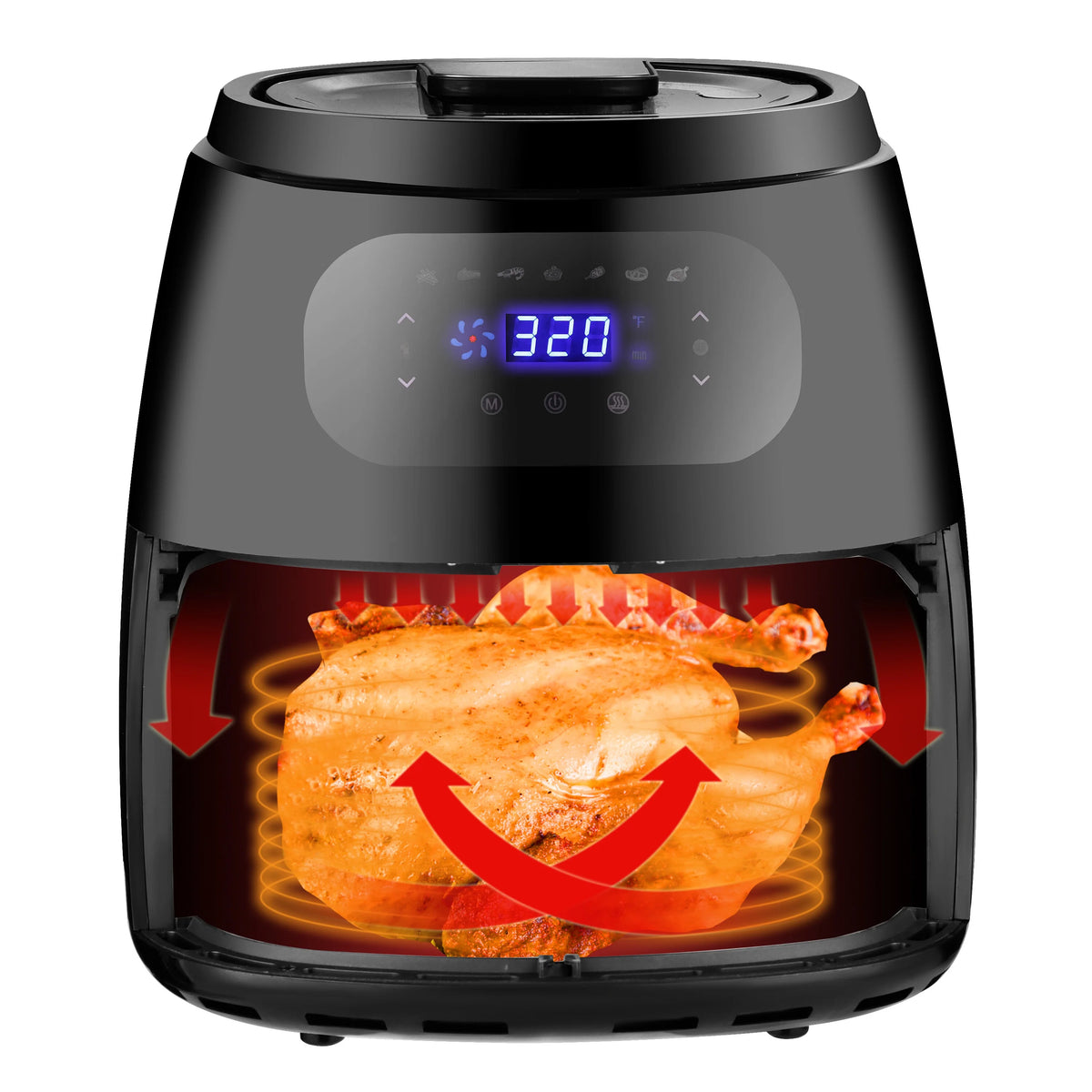 1700W Digital Multi-Functional Air Fryer 7.6 Qt H6044