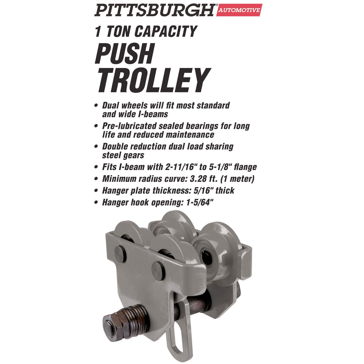 1 Ton Push Beam Trolley J489